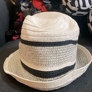 BCBG Maxazria Straw Fedora